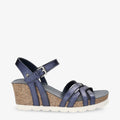 Vera Shine sandalias de piel con forro interior de piel. marino