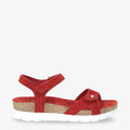 Sulia sandalias de piel con forro interior de piel. rojo