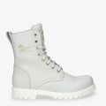 Frisia botas de piel con forro interior de pelo. blanco