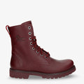 Frisia botas de piel con forro interior de piel. burdeos