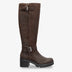 Phaedra botas de piel con forro interior de pelo. marron
