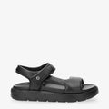 Bruna sandalias de piel con forro interior de piel. negro