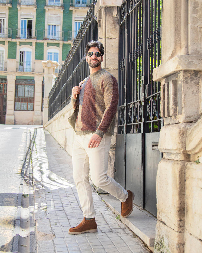 Beker botín de piel con forro interior de piel. cuero