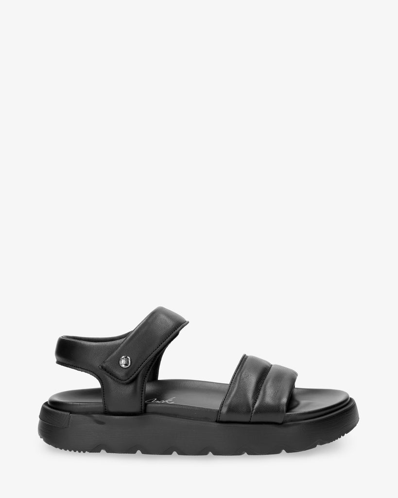 Bety sandalias de piel con forro interior de piel. negro