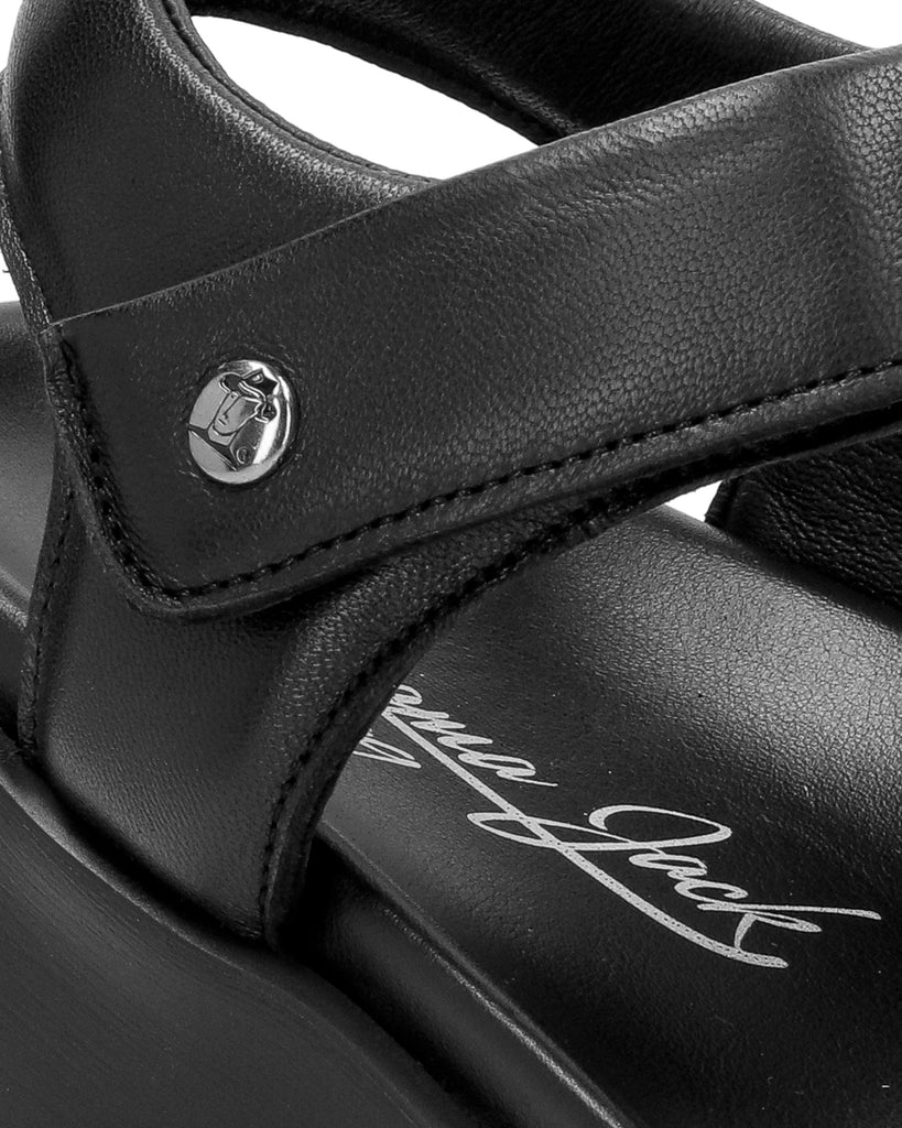 Bety sandalias de piel con forro interior de piel. negro