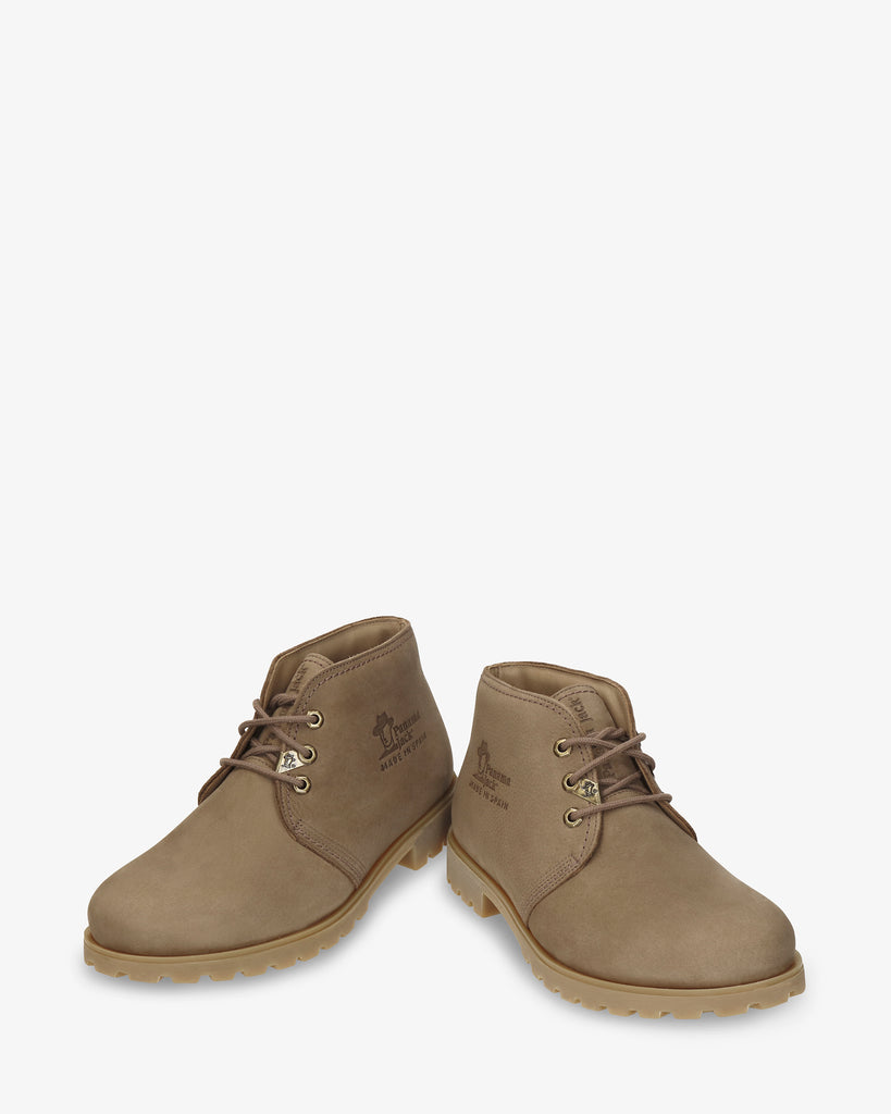 Bota Panama botín de piel con forro interior de piel. piedra