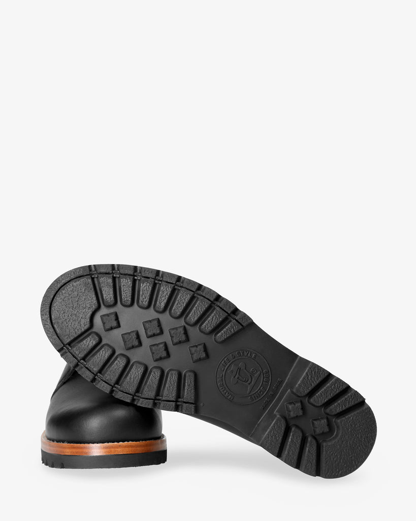 Bota Panama Igloo botines de piel con forro interior de pelo natural. negro