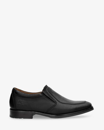 Derek zapatos de piel con forro interior de piel. negro