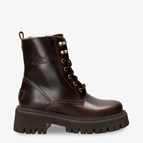 Farai botas de piel con forro interior de pelo. marron