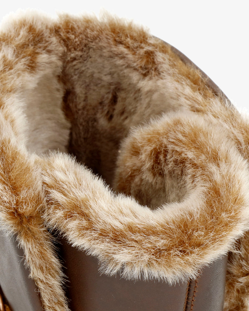 Felia Trav botas de piel con forro interior de pelo. cuero