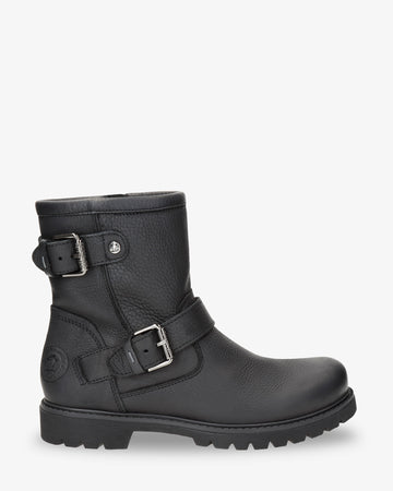 Felina botas de piel con forro interior de piel. negro