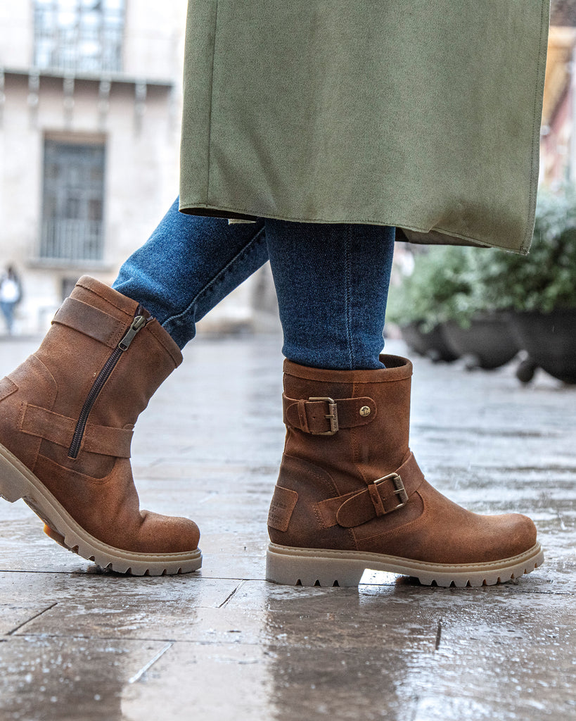 Felina botas de piel con forro interior de piel. cuero