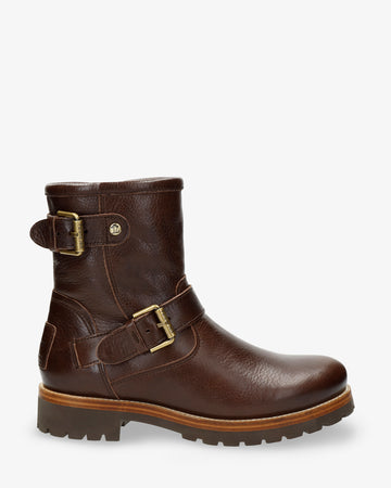 Felina Igloo botas de piel con forro interior de pelo natural. marron