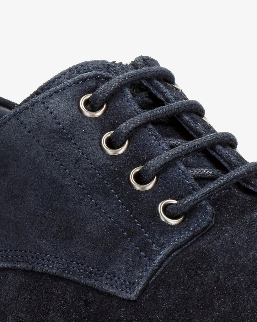 Gante zapatos de piel con forro interior de piel. marino