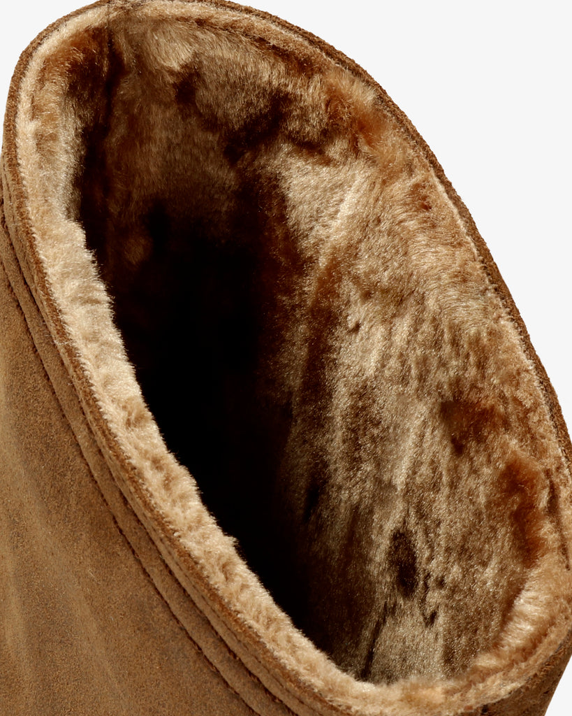 Gisell botas de piel con forro interior de pelo. cuero