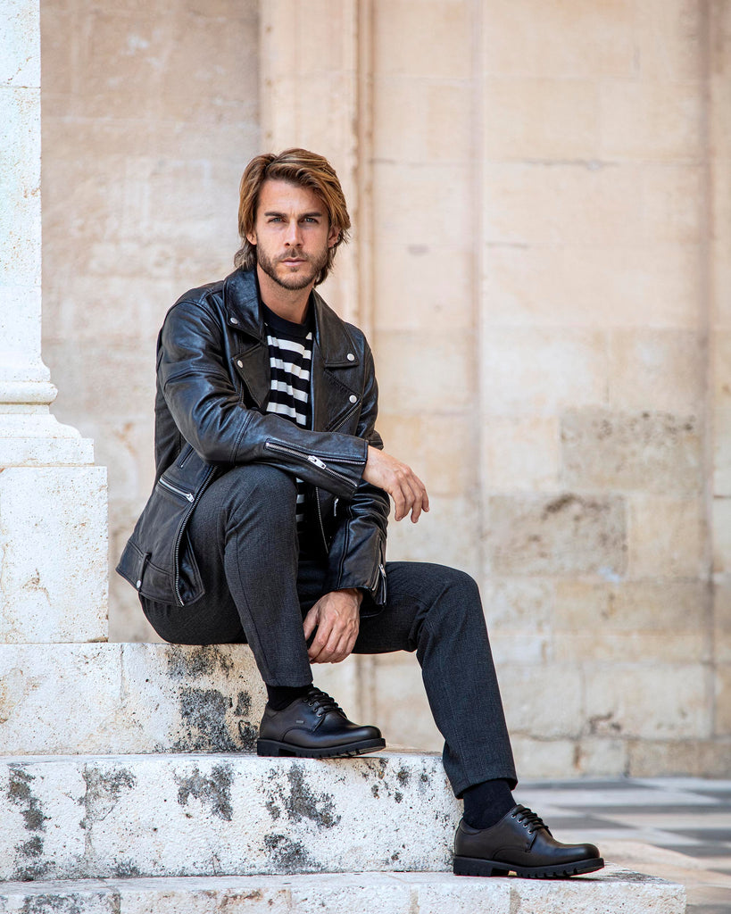 Jackson Gtx zapatos de piel con forro interior de gore-tex®. negro