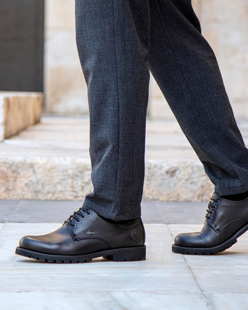 Jackson Gtx zapatos de piel con forro interior de gore-tex®. negro