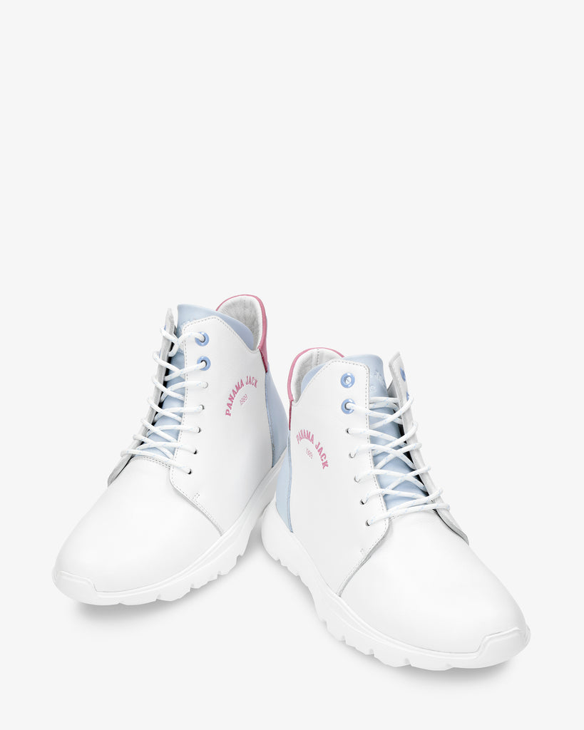 Jayla sneakers de piel con forro interior de piel. blanco