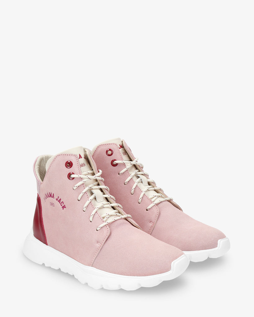 Jayla sneakers de piel con forro interior de piel. rosa