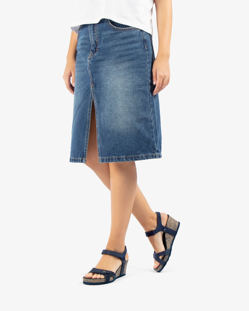 Julia Basics sandalias de piel con forro interior de piel. marino