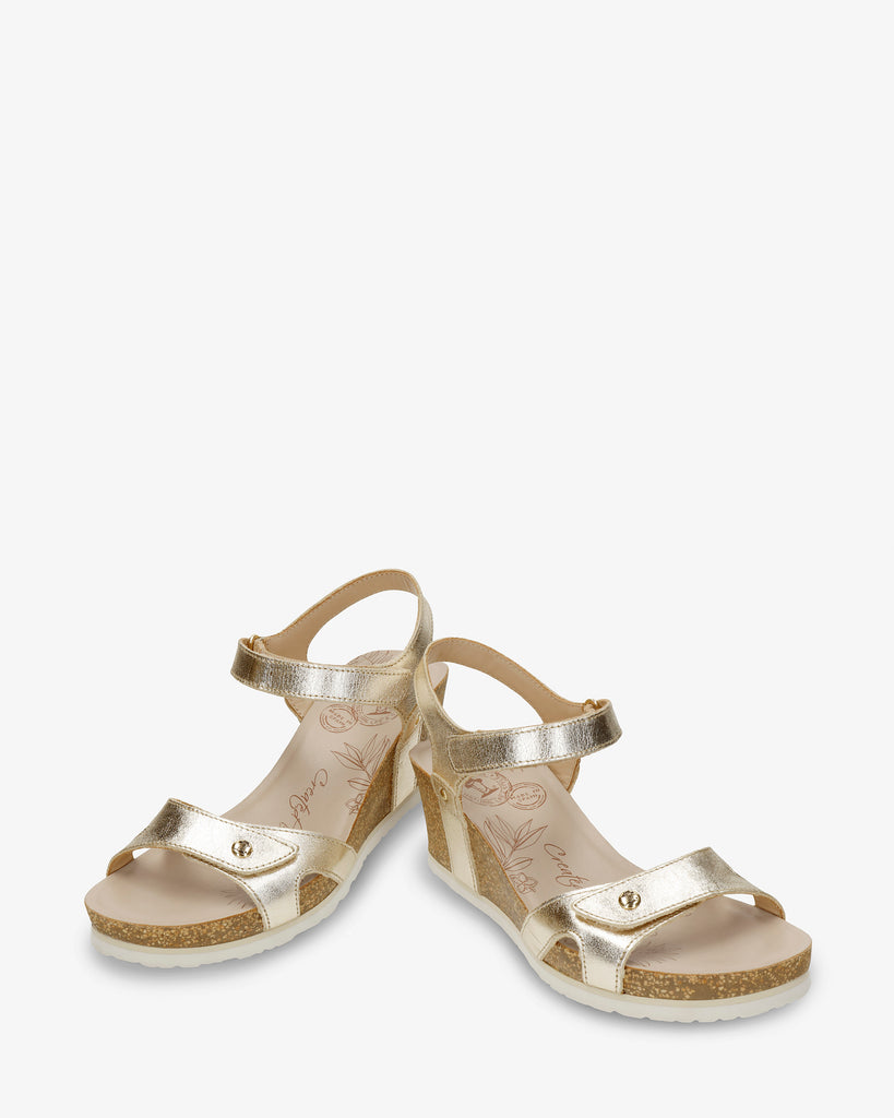 Julia Shine sandalias de piel con forro interior de piel. oro