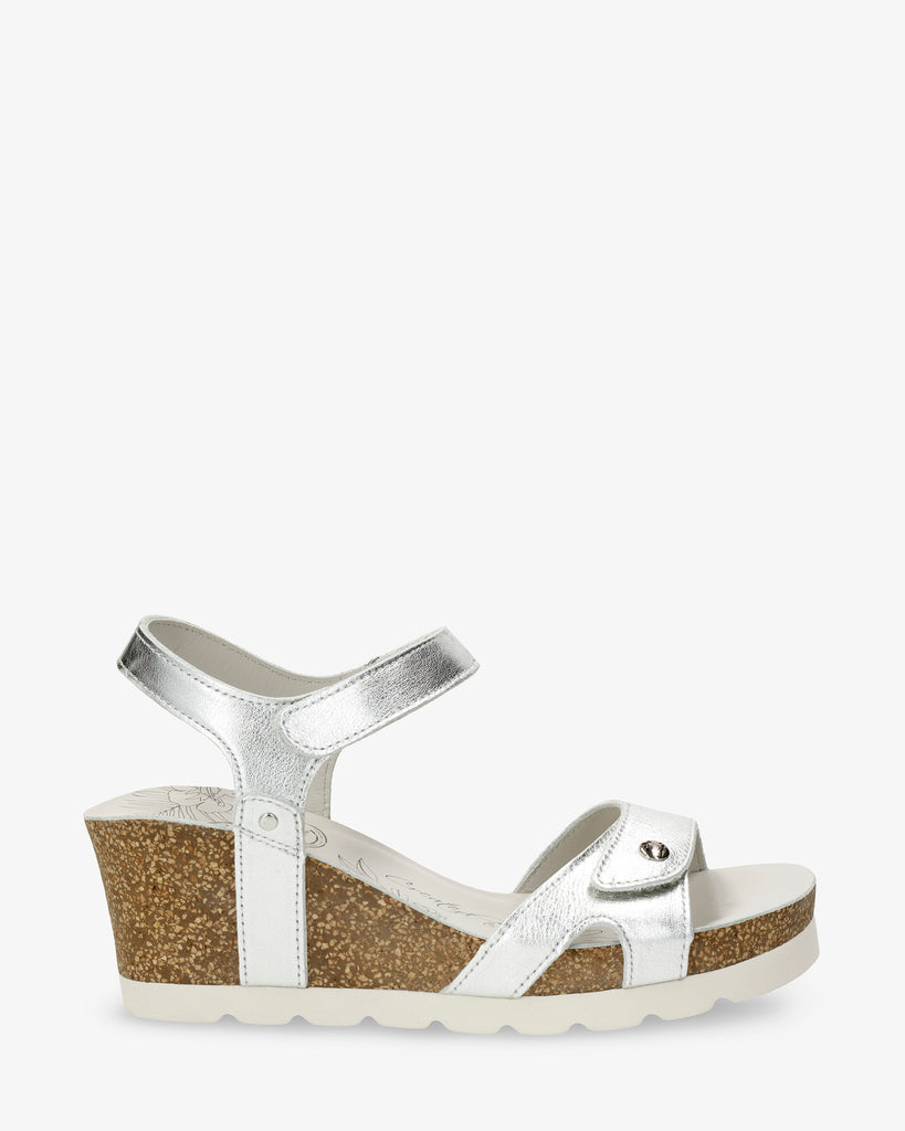 Julia Shine sandalias de piel con forro interior de piel. plata