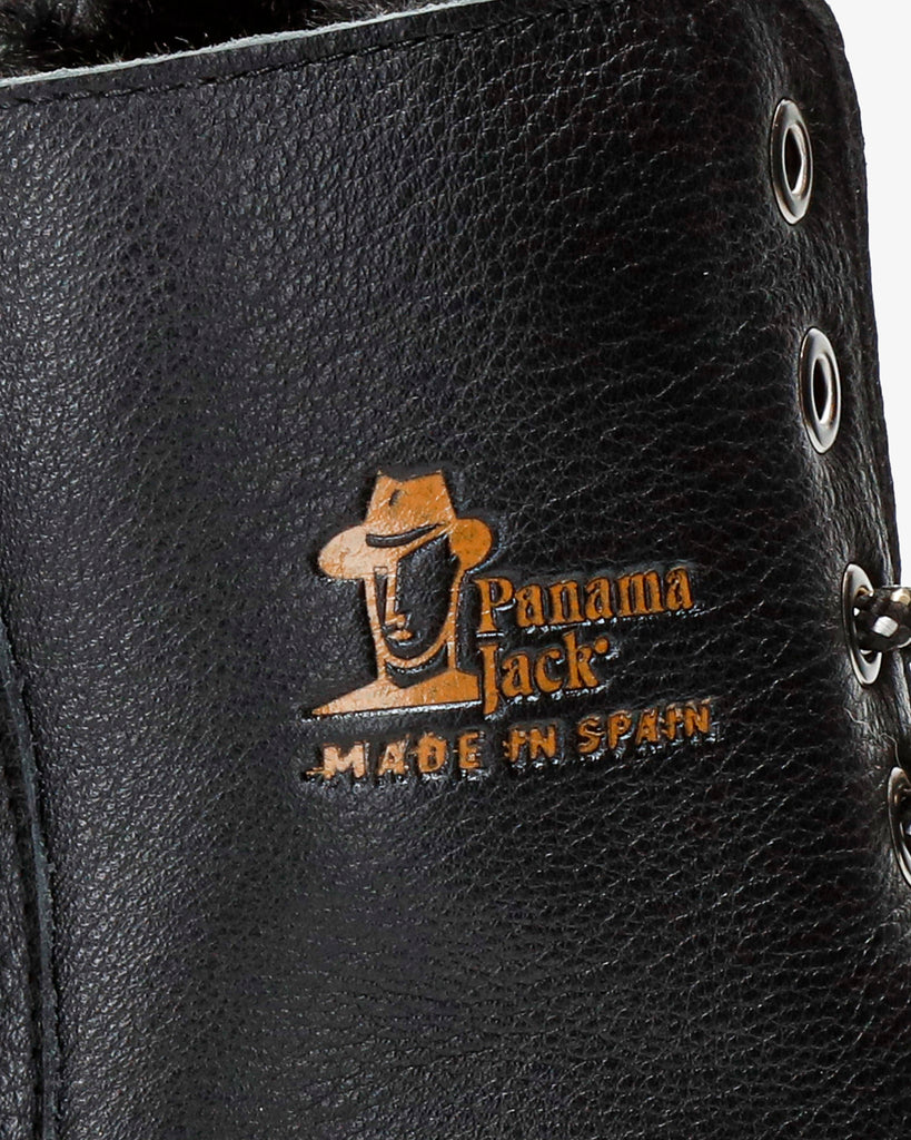 Padma botas de piel con forro interior de pelo. negro