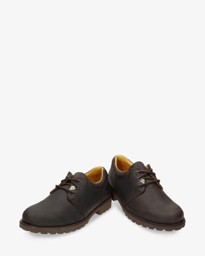 Panama 02 zapatos de piel con forro interior de piel. marron