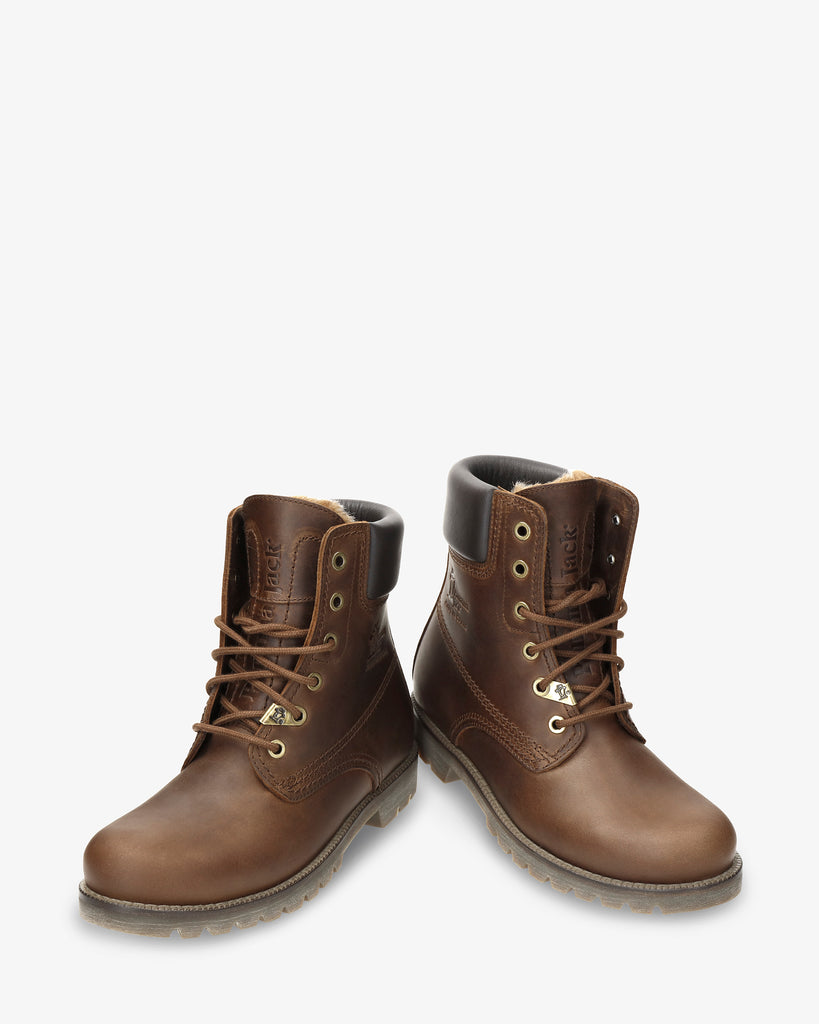 Panama 03 botas de piel con forro interior de pelo. cuero