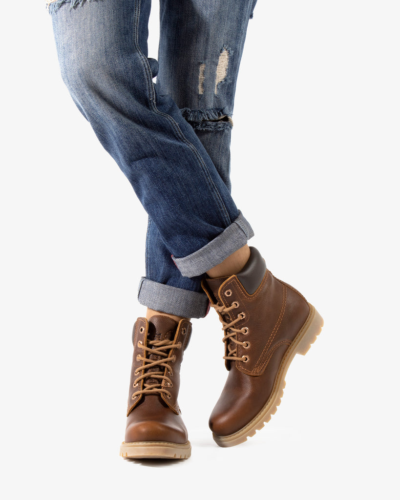 Panama 03 botas de piel con forro interior de piel. cuero