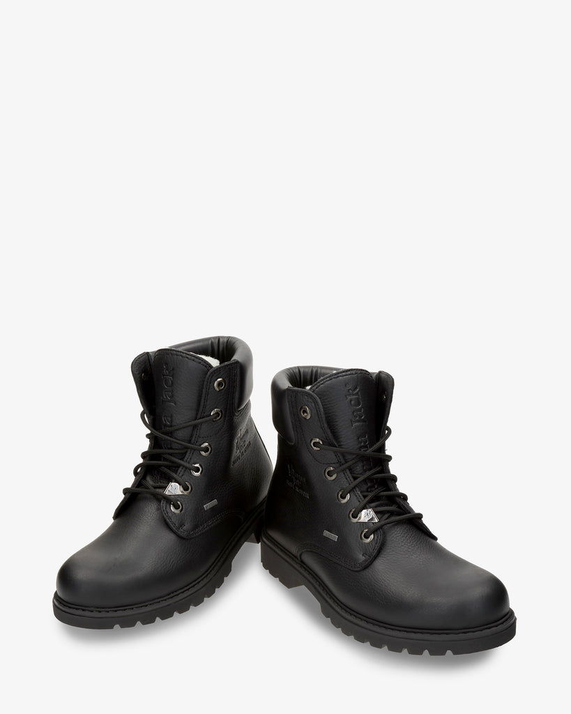 Panama 03 Gtx Wool botas de piel con forro interior de gore-tex® y lana. negro