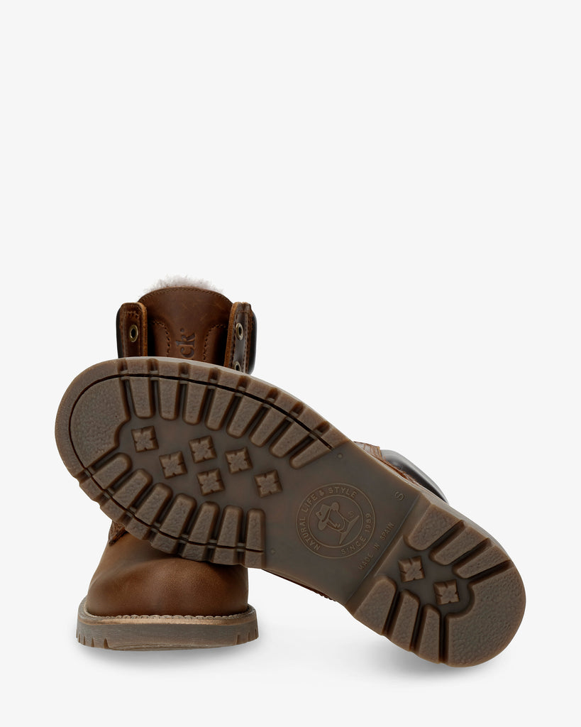 Panama 03 Igloo botas de piel con forro interior de pelo natural. cuero