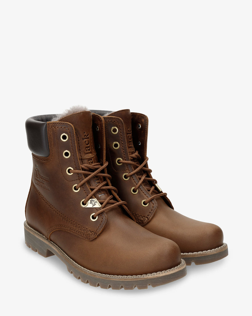 Panama 03 Igloo botas de piel con forro interior de pelo natural. cuero