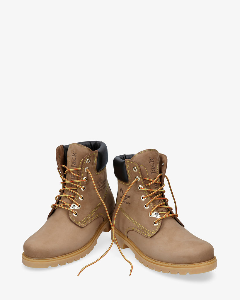 Panama 03 Wool botas de piel con forro interior de lana. avellana