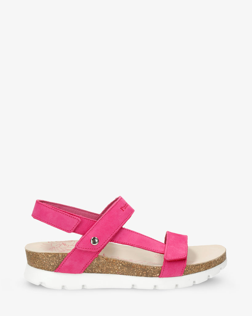 Selma sandalias de piel con forro interior de piel. fucsia