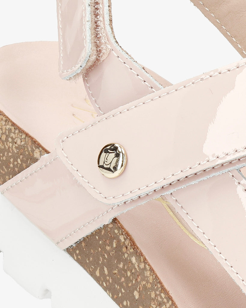 Selma sandalias de piel con forro interior de piel. rosa