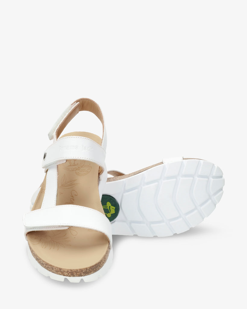 Selma sandalias de piel con forro interior de piel. blanco