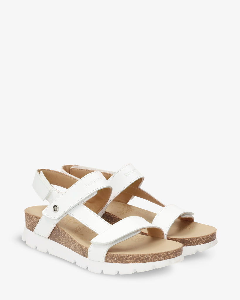 Selma sandalias de piel con forro interior de piel. blanco