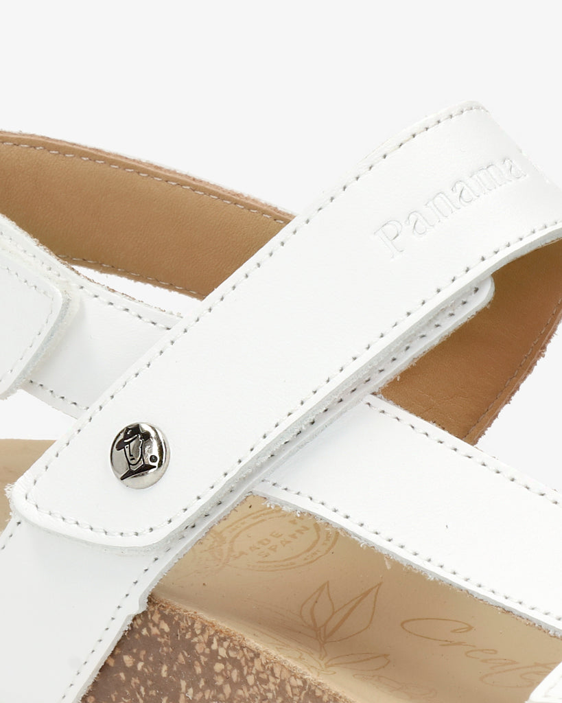 Selma sandalias de piel con forro interior de piel. blanco