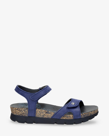 Sulia sandalias de piel con forro interior de piel. marino