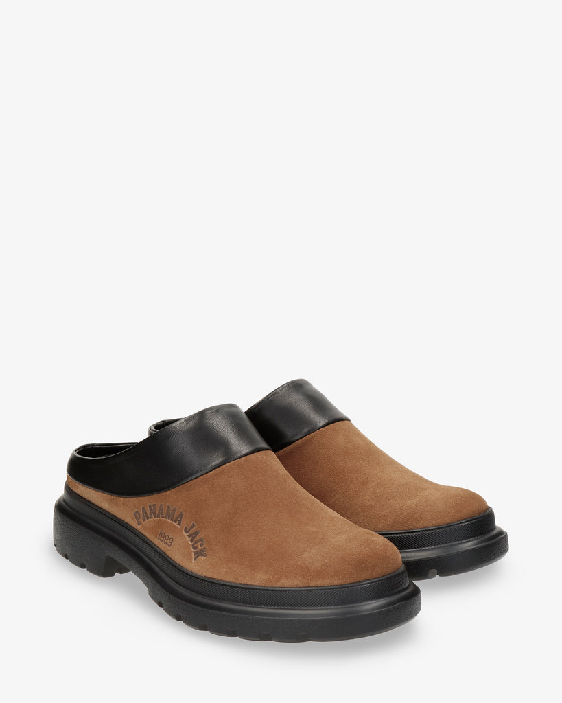 Theo zueco de piel con forro interior de piel. cuero