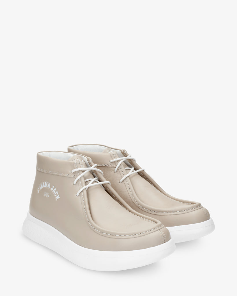 Yulen botines de piel con forro interior de piel. taupe